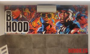 mural rap bhood hamburgueseria dc burger
